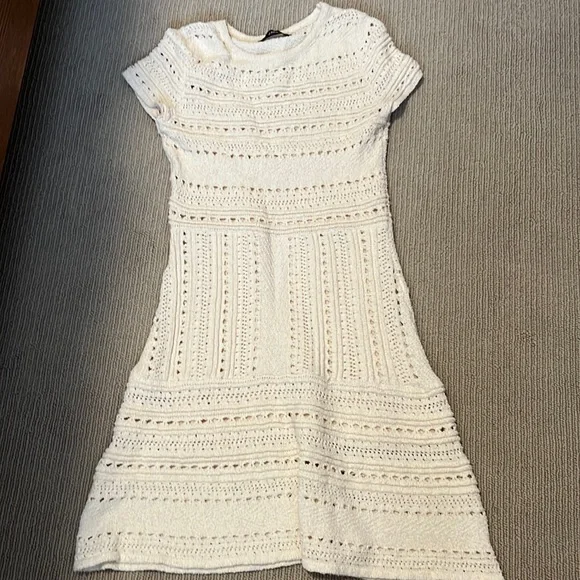 Zara | Dresses | Crochet Knit Dress | Poshmark